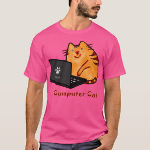 Camiseta Programador de Computador de Gato de Laptop Gótico