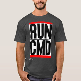 Camiseta Programador de Computador do Prompt de Comando Run