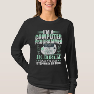 Camiseta Programador De Computador Não Paro Quando Estou Ca