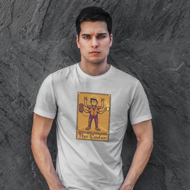 Camiseta Programador de Placas Tarot Pixel (Criador carregado)