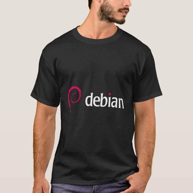 Camiseta Programador de plug-in do Linux Debian (Frente)