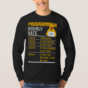 Camiseta Programador de Programação de Codificação de Taxa