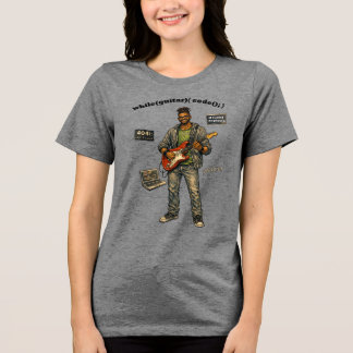 Camiseta Programador de software afro-americano que toca gu