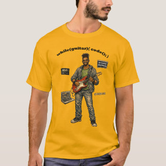 Camiseta Programador de software afro-americano que toca gu