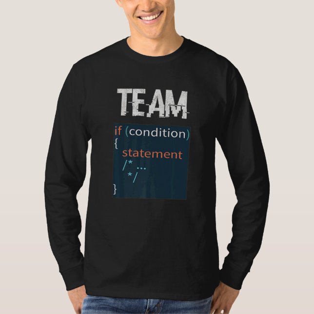 Camiseta Programador de software de programação do Team All (Frente)
