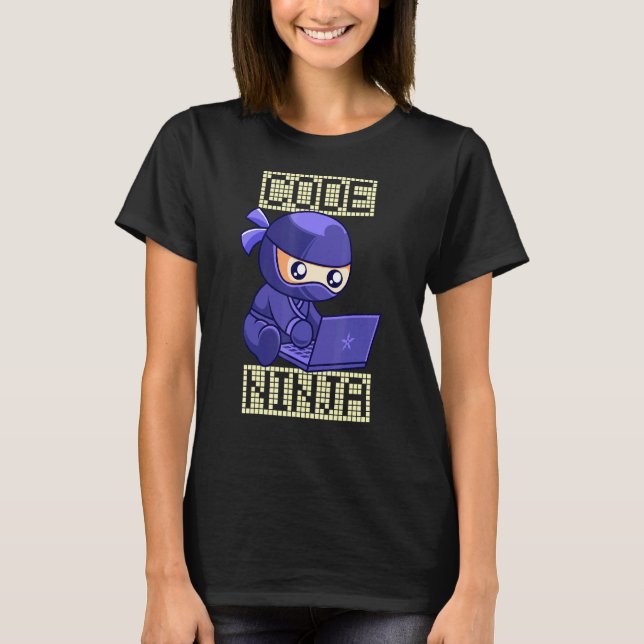 Camiseta Programador de Software do Coder Coder Code Ninja  (Frente)