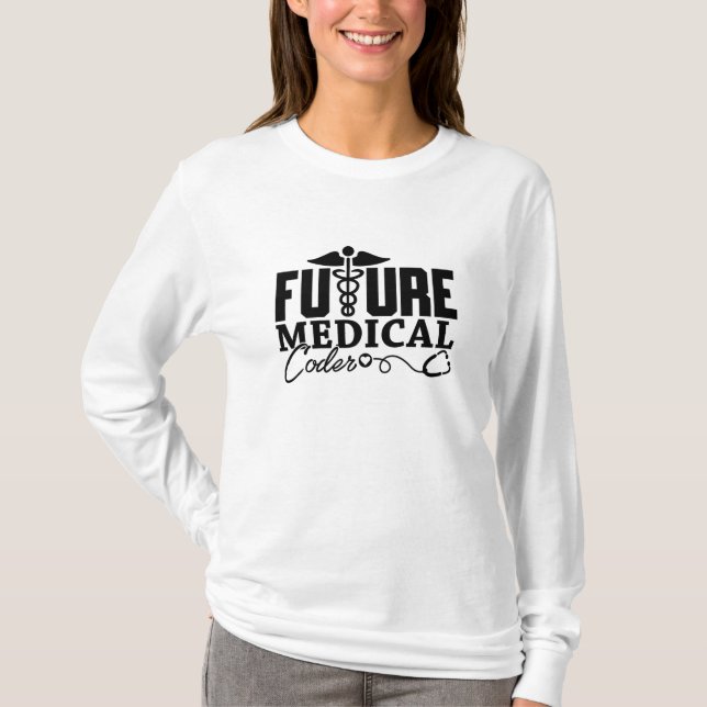 Camiseta Programador do Assistente de Codificação Médica Fu (Frente)