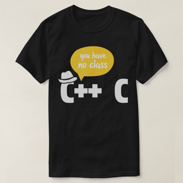 Camiseta Programador do computador Você não tem classe (Frente do Design)