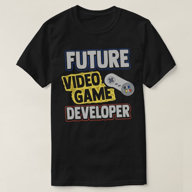 Camiseta Programador do Desenvolvedor de Vídeo do Futuro (Frente do Design)