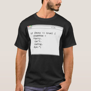 Camiseta Programador do programador do computador SORRY CAN