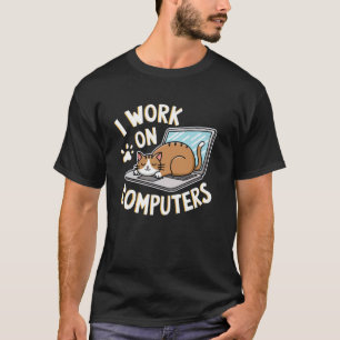 Camiseta Programador Engraçado Eu Trabalho Com Computadores