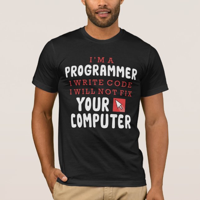 Camiseta Programador engraçado Reparar o Humor do Coder (Frente)