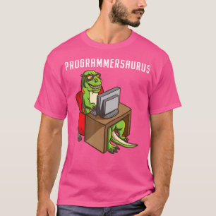 Camiseta Programador Engraçado T Rex Dinossaur Codificação