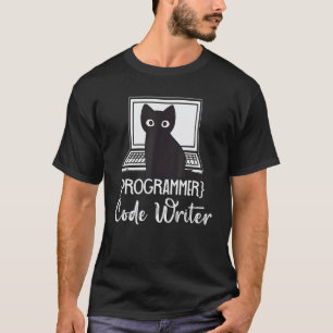 Camiseta Programador Escritor de Código Gato de Programação