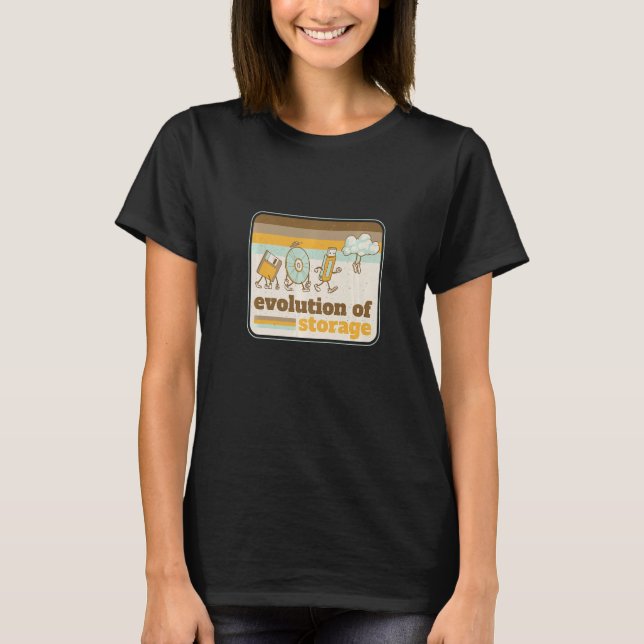 Camiseta Programador - evolução do armazenamento Premium (Frente)