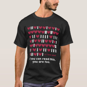 Camiseta Programador Geek Binário Código Coração de Código