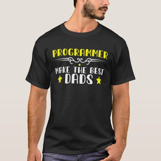 Camiseta Programador Mens Faz Os Melhores Pais Computador (Frente)