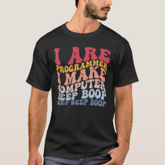 Camiseta Programador Torna o Computador Bipe Boop Engraçado