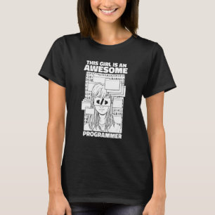 Camiseta Programadora Garota Codificando Engenheira de Sof