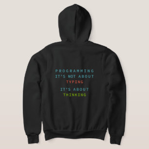 Camiseta Programar é Pensar, Não Digitar – Desenvolvedor