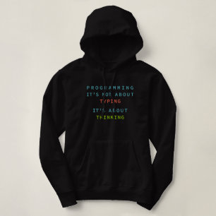 Camiseta Programar é Pensar, Não Digitar – Desenvolvedora