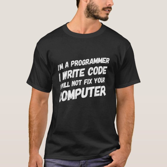 Camiseta Programas de computador engraçados codificando cód (Frente)