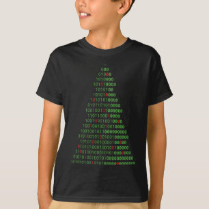 Camiseta Programas De Computadores De Árvore De Natal Binár