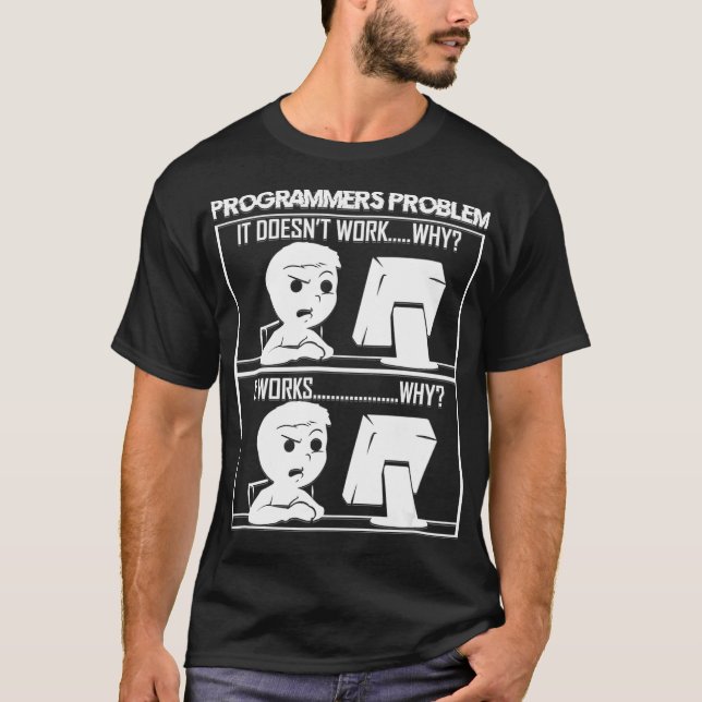 Camiseta Programas de software Problemas com presentes engr (Frente)