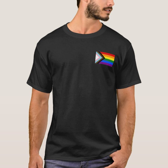 Camiseta Progress Pride Flag LGBTQ+ (Frente)