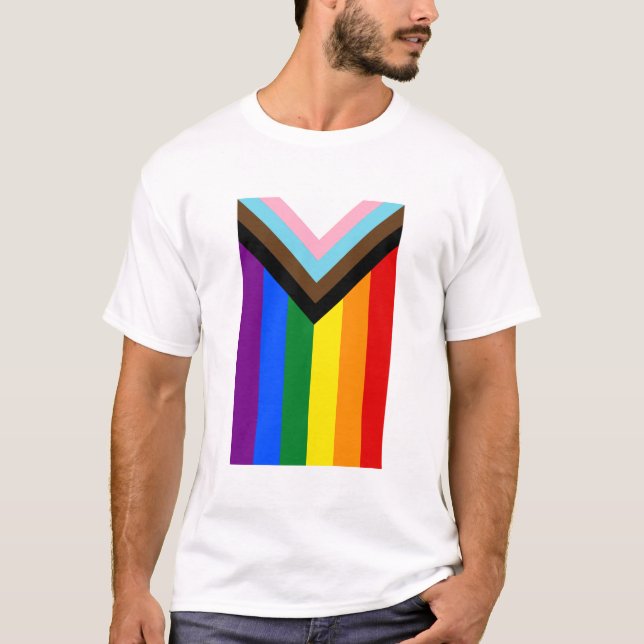 Camiseta Progress Pride Flag LGBTQ+ (Frente)