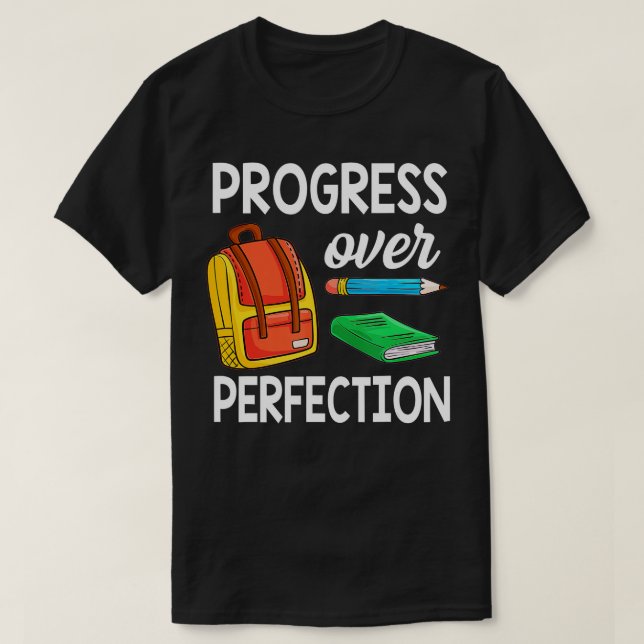 Camiseta Progresso Do Professor Motivacional (66) (Frente do Design)