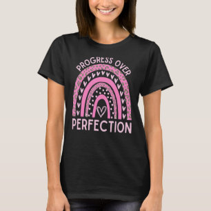 Camiseta Progresso Em Relação À Perfeição Motivacional De V