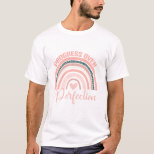 Camiseta Progresso Em Relação À Perfeição Motivacional De V