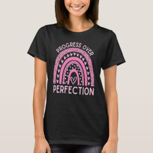 Camiseta Progresso Em Relação À Perfeição Motivacional De V