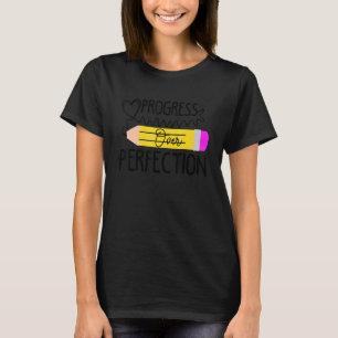 Camiseta Progresso Em Relação À Perfeição Motivacional De V