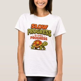 Camiseta Progresso Lento Ainda É Progresso Motivação Tartar