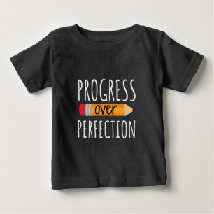 Camiseta Progresso Motivacional Sobre A Perfeição