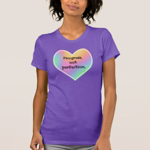 Camiseta Progresso Não Perfeição Camisa-T feminina
