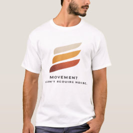 Camiseta Progresso Silencioso Citação Minimalista
