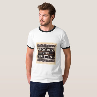 Camiseta Progresso Sobre Desistir | Motivação de Mentalidad