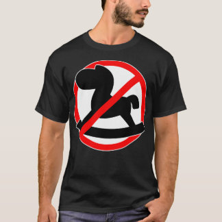 Camiseta proibição de cavalos de banho não autorizados