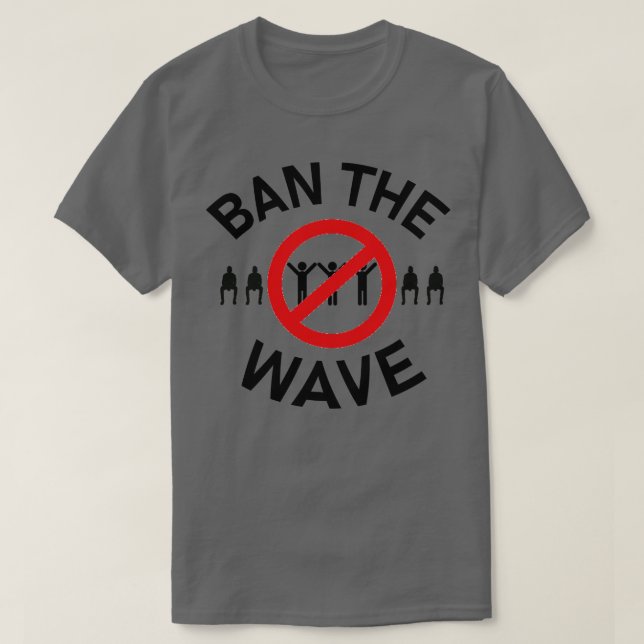 Camiseta proibir a onda 1 (Frente do Design)