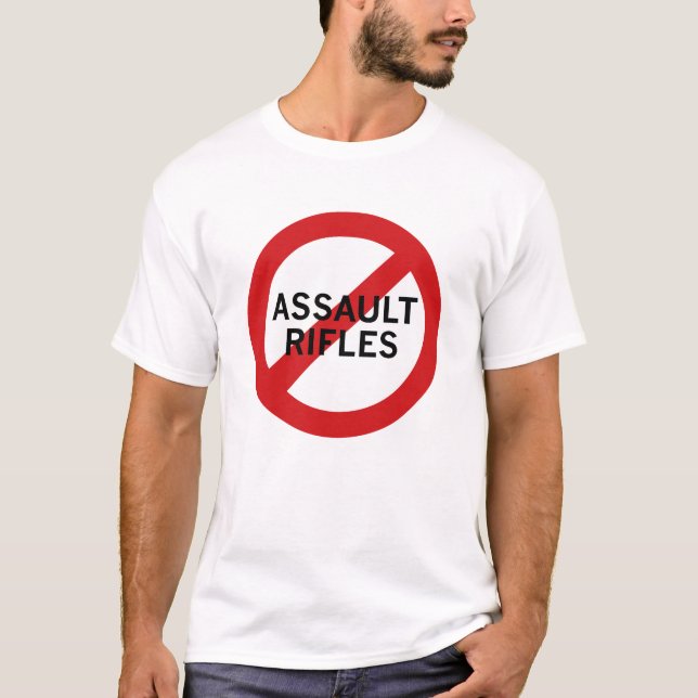 Camiseta Proibir rifles de assalto (Frente)