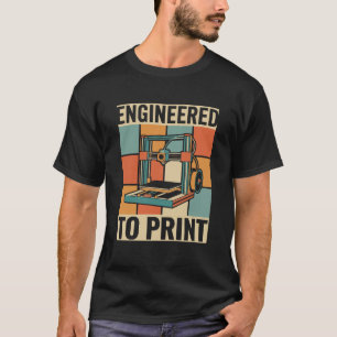 Camiseta Projetado para Imprimir Engenheiro Retro