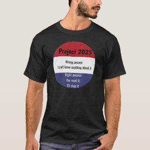 Camiseta Projeto 2025 - Resposta errada