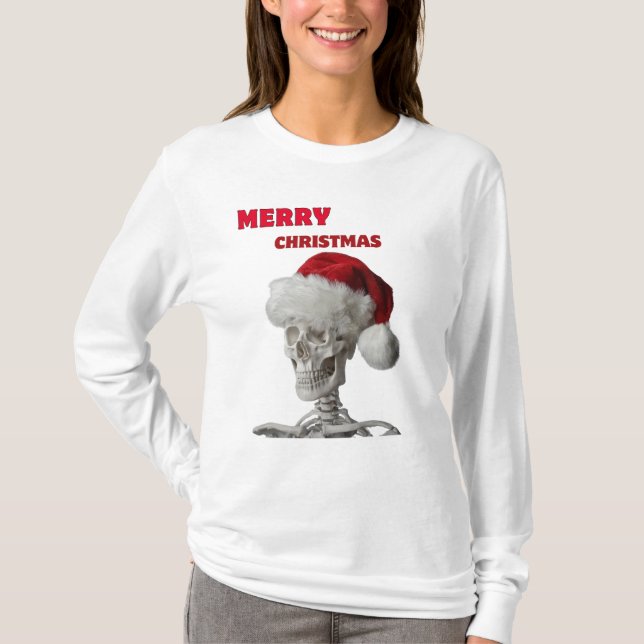 Camiseta Projeto de Celebração de Férias de Natal Alegre Fe (Frente)