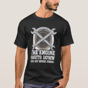 Camiseta Projeto de Engenharia Aeronáutica Para um Mecânico
