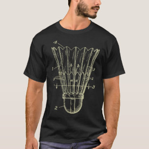 Camiseta Projeto de Patente de Peteca de Badminton Antigo