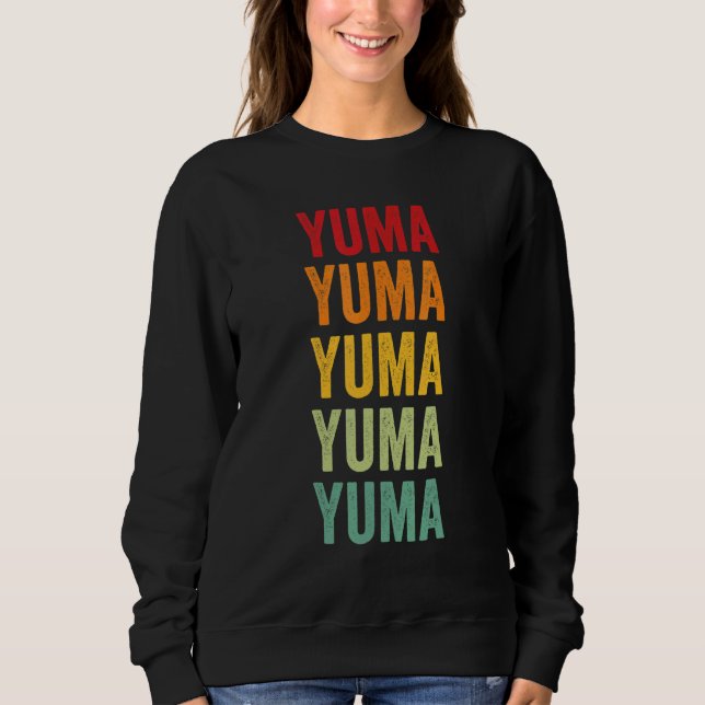 Camiseta Projeto de texto arco-íris do Condado de Yuma Ariz (Frente)
