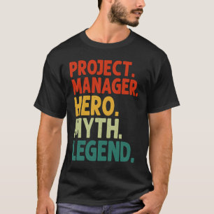 Camiseta Projeto de Vintagem da Legenda do Herói do Project